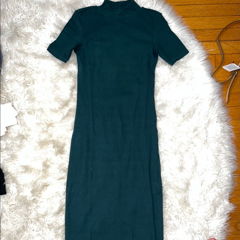 Zara Women Maxi Emerald Green Dress Size Small